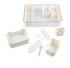 Pizzazz Rectangular 7 Compartment Grazing Box W/ Carry Handles & Food Picks (cream)