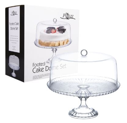 Pizzazz Acrylic Footed Cake Dome Set 28cm Cake Domes The Cooks Kitchen 