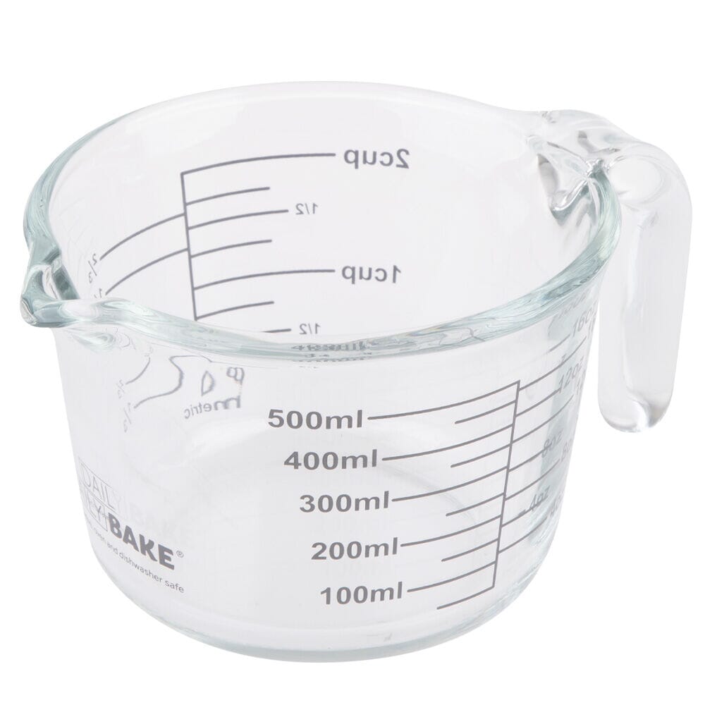 Daily Bake Borosilicate Glass Measure Jug 2 Cup/500ml Measuring Cups & Spoons The Cooks Kitchen 