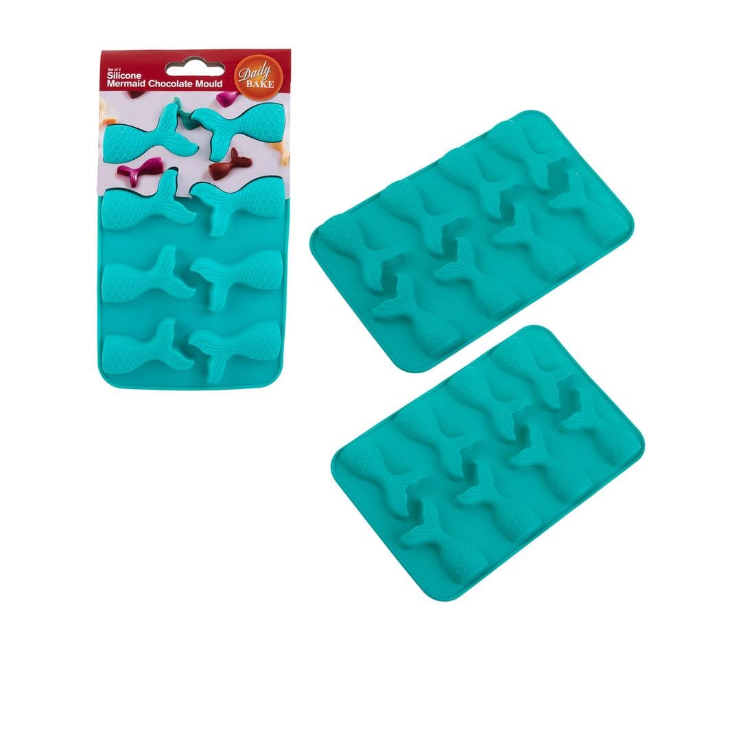 Silicone Mermaid 8 Cup Chocolate Mould - Set Of 2 Silicone Moulds The Cooks Kitchen 