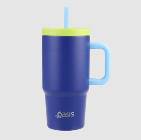Oasis Stainless Double Wall Insulated "junior Commuter" Travel Tumbler 700ml - Peacock Blue Insulated Bottles The Cooks Kitchen 