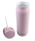 Oasis Ceramic Lined Stainless Steel Double Walled Insulated 'sorrento' Sipper Bottle 900ml - Pink Lemonade