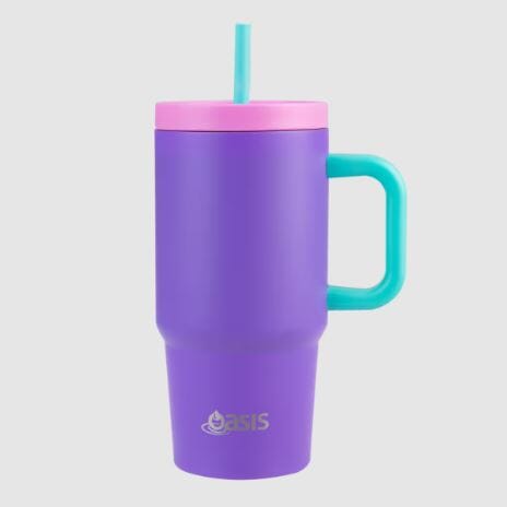 Oasis Stainless Steel Double Wall Insulated "junior Commuter" Travel Tumbler 700ml - Mermaid Purple Insulated Bottles The Cooks Kitchen 
