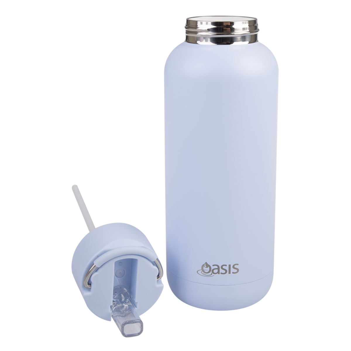 Oasis "moda" Ceramic Lined S/s Triple Wall Insulated Drink Bottle 1l - Periwinkle Drink Bottles The Cooks Kitchen 