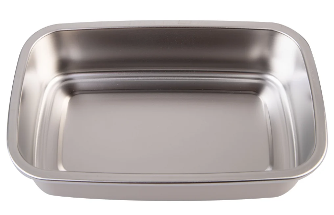 Oasis Microwave Safe Rectangular Stainless Steel Container 700ml Oat
