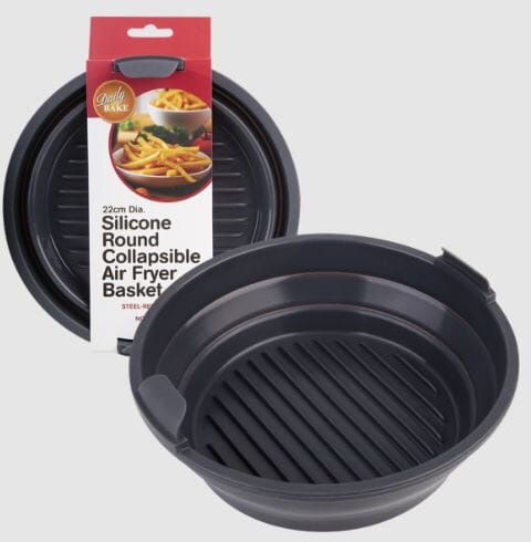 Daily Bake Silicone Round Collapsible Air Fryer Basket 22cm Electric Kitchen Gadgets The Cooks Kitchen 