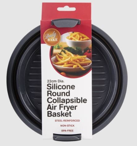 Daily Bake Silicone Round Collapsible Air Fryer Basket 22cm Electric Kitchen Gadgets The Cooks Kitchen 