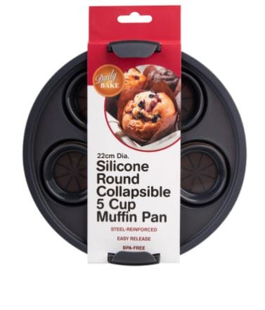 Daily Bake Silicone Round 22cm Collapsible Air Fryer 5 Cup Muffin Pan Electric Kitchen Gadgets The Cooks Kitchen 
