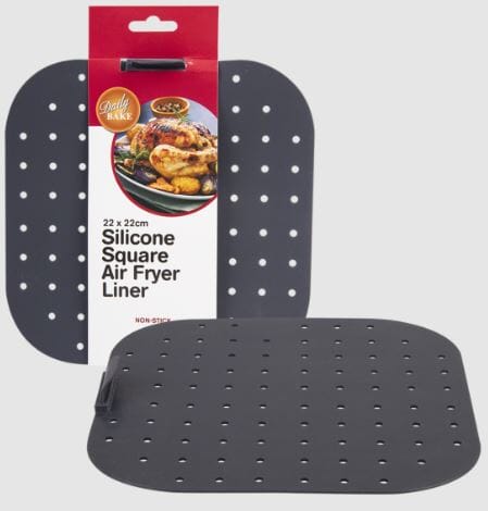 Daily Bake Silicone Square Air Fryer Liner 22x22cm Electric Kitchen Gadgets The Cooks Kitchen 