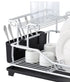 D.line "pinnacle" Aluminium 2 Tier Dish Rack With Draining Board 52x37.5x27cm Dish Racks & Drainers The Cooks Kitchen 