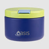Oasis S/s Double Wall Insulated Food Flask W/ Quick Release Lid 300ml - Peacock Blue