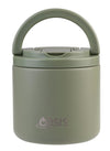 Oasis Double Wall Insulated Food Flask With Quick Release Lid & Spork 500ml - Olive Green