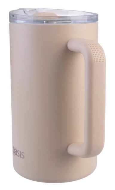 Oasis Cermic Lined Stainless Steel Triple Wall Insulated Water Pitcher 1.5l - Oat
