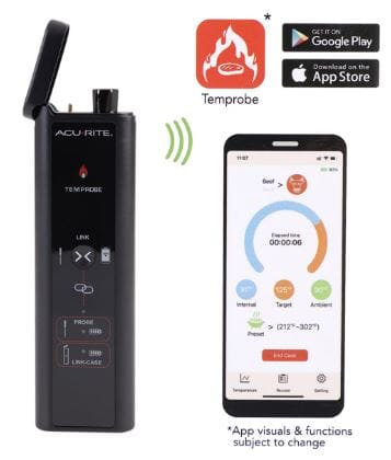 Accurite Smart Wireless Meat Thermometer - Black Thermometers The Cooks Kitchen 