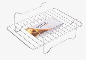 Appetito Stainless Steel Rectangle Air Fryer Rack 22 X 16cm Air Fryer Accessories The Cooks Kitchen 