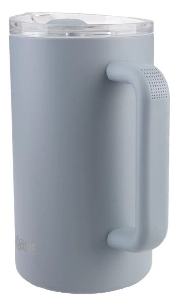 Oasis Ceramic Lined Stainless Steel Triple Wall Insulated Water Pitcher 1.5l - Hazy Blue