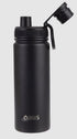 Oasis S/s Double Wall Insulated 'challenger' Sports Bottle W/ Screw Cap 550ml - Black Drink Bottles The Cooks Kitchen Mandurah 