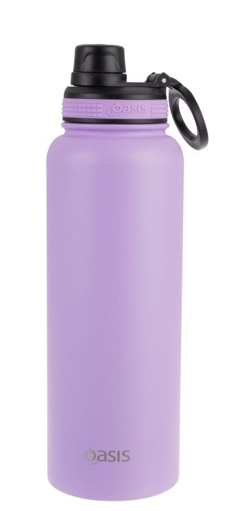 Oasis Stainless Steel Insulated Challenger Sports Bottle With Cap 1.1l Lavender