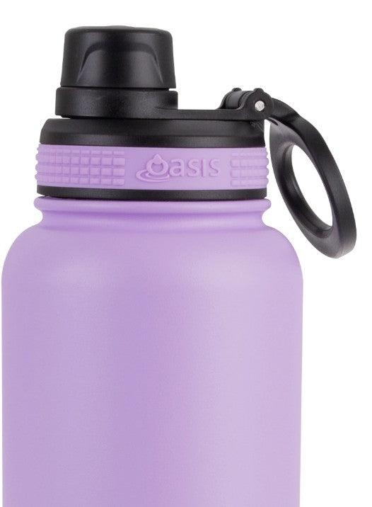 Oasis Stainless Steel Insulated Challenger Sports Bottle With Cap 1.1l Lavender