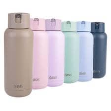 Oasis "moda" Ceramic Lined S/s Triple Insulated Drink Bottle 1l - Latte Insulated Bottles The Cooks Kitchen 