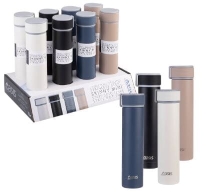 Oasis Skinny Mini Stainless Steel Double Wall Insulated Drink Bottle With Powder Coat - 250ml Drink Bottles The Cooks Kitchen 