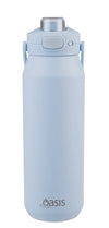 Oasis Ceramic Stainless Steel Insulated Capri Drink Bottle With Lid 1l Periwinkle