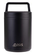 Oasis Stainless Steel Double Wall Food Flask With Handle & Spoon 480ml - Black