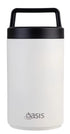 Oasis Stainless Steel Double Wall Flask With Handle & Spoon 700ml - Alabaster