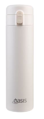 Oasis Stainless Steel Double Wall Insulated Flip Top Flask 480ml - Alabaster