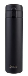 Oasis Stainles Steel Double Wall Insulated Flip Top Flask 480ml - Black