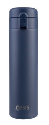 Oasis Stainless Steel Double Wall Insualted Flip Top Flask 480ml - Indigo