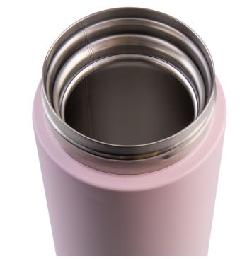 Oasis Stainless Steel Double Wall Insulated Flip Top Flask 480ml - Pink Lemonade
