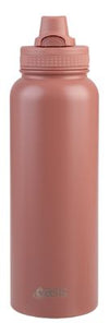 Oasis Stainless Steel Double Walled Insulated 'challenger' Sports Bottle With Quick Release Cap 1.1l - Auburn