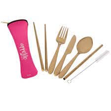 Appetito 6pce Stainless Steel Traveller's Cutlery Set Cutlery Sets The Cooks Kitchen 