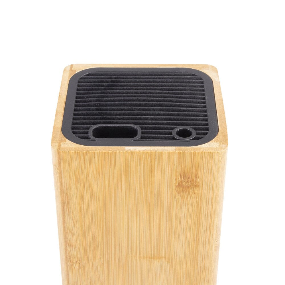 Appetito Square Universal Knife Block - Bamboo Knife Storage The Cooks Kitchen Mandurah 