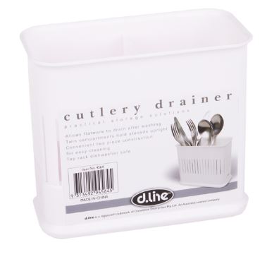 D.line Plastic Cutlery Drainer - White