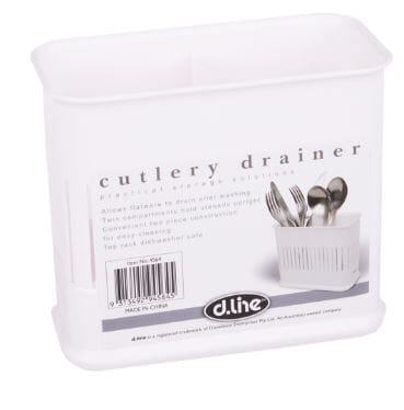 D.line Plastic Cutlery Drainer - White Cleaning Equipment The Cooks Kitchen 