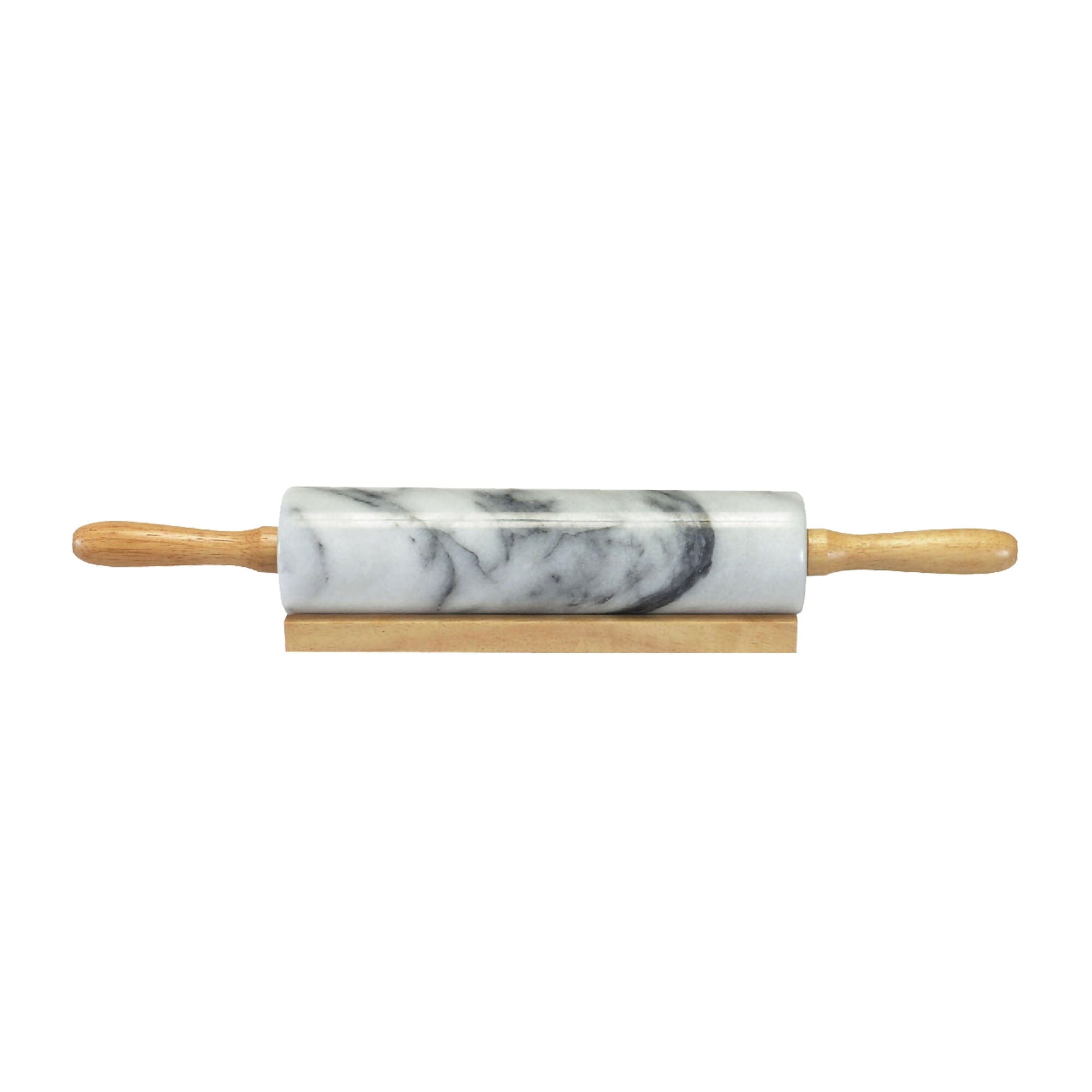 Integral Maison Marble Rolling Pin - Grey W/ Wood Base Utensils The Cooks Kitchen 
