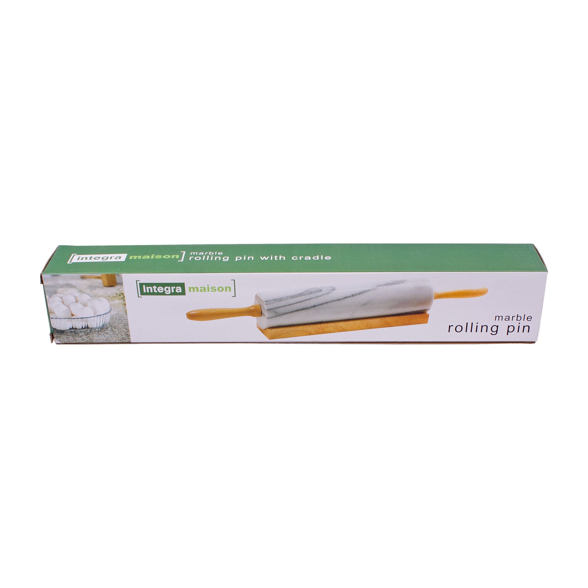 Integral Maison Marble Rolling Pin - Grey W/ Wood Base Utensils The Cooks Kitchen 
