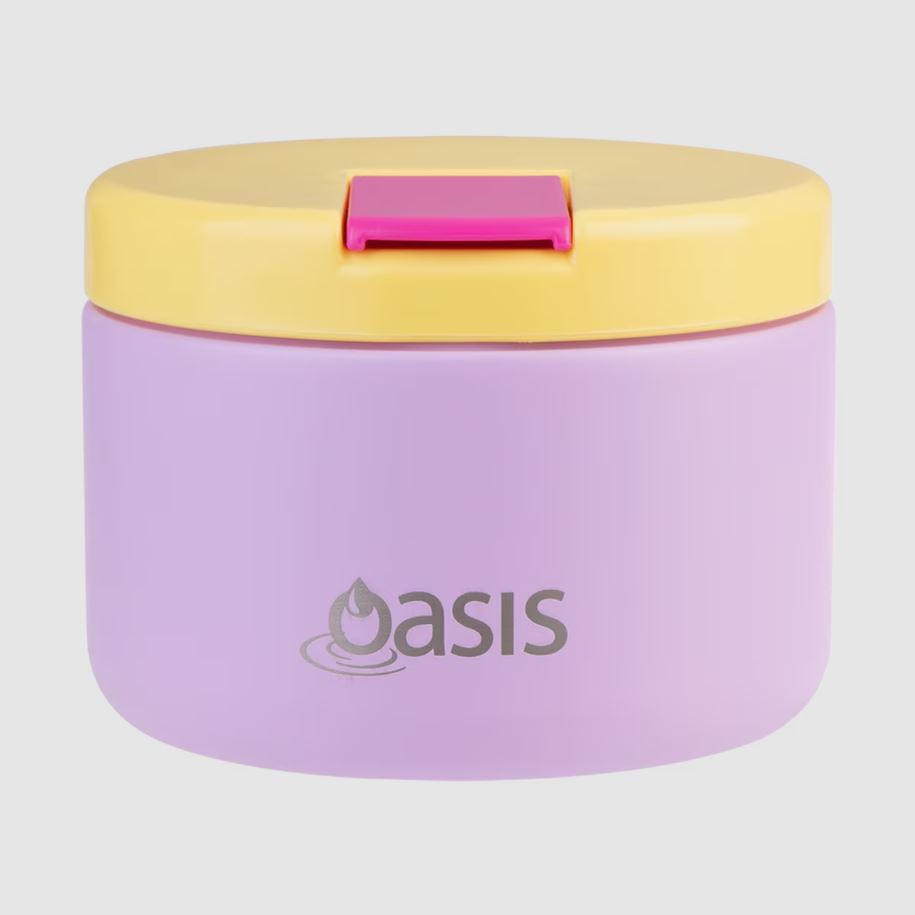 Oasis S/s Double Wall Insulated Food Flask W/ Quick Release Lid 300ml - Bubblegum Pink