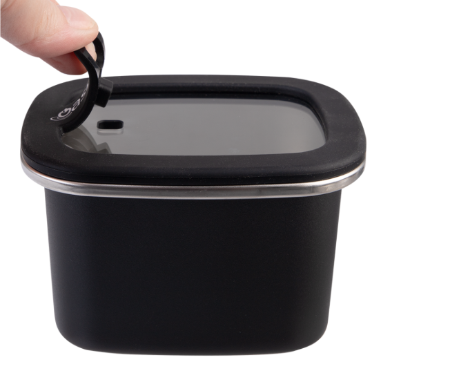 Oasis Microwave Safe Rectangular Stainless Steel Container 500ml Black