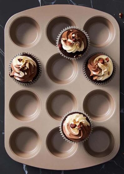 Stanley Rogers Ceramabake Ceramic Non Stick Muffin Pan - 12 Cup Baking Tins, Trays, Pans & Ramekins The Cooks Kitchen 
