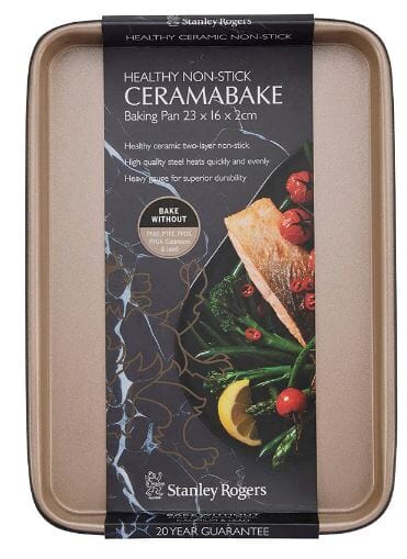 Stanley Rogers Ceramabake Ceramic Non Stick Baking Tray - 23x16cm Baking Tins, Trays, Pans & Ramekins The Cooks Kitchen 