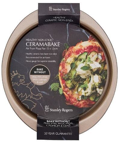 Stanley Rogers Ceramabake Ceramic Non Stick Air Fryer Pizza Pan - 15cm Pizza Trays & Stones The Cooks Kitchen 