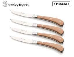 Stanley Rogers Pistol Grip Steak Knife Set Of 4 - Distressed Steak Knives The Cooks Kitchen 
