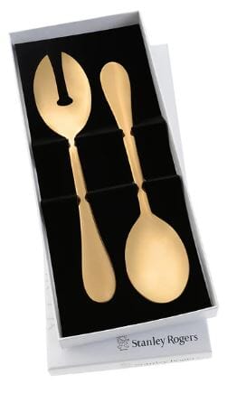 Stanley Rogers Albany Gold Salad Servers - 2pc Servingware The Cooks Kitchen 
