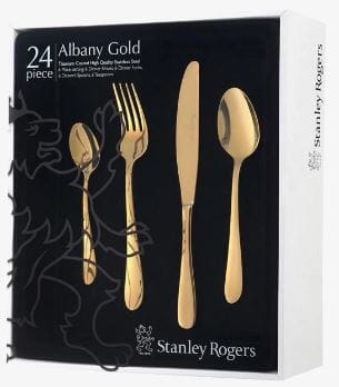 Stanley Rogers Albany Gold 24pc Cutlery Set Cutlery Sets The Cooks Kitchen 
