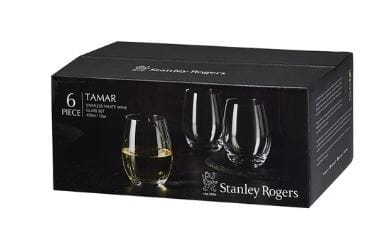 Stanley Rogers Tamar Stemless White Wine 450ml 6pc Glassware The Cooks Kitchen 