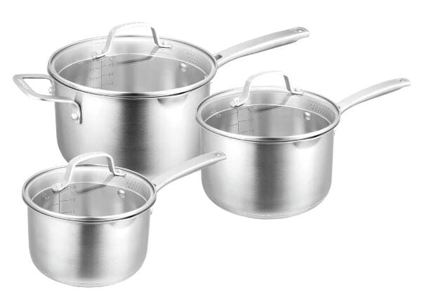 Pyrolux Radius 85 3pc Saucepan Set Stainless Steel Cookware Sets The Cooks Kitchen 