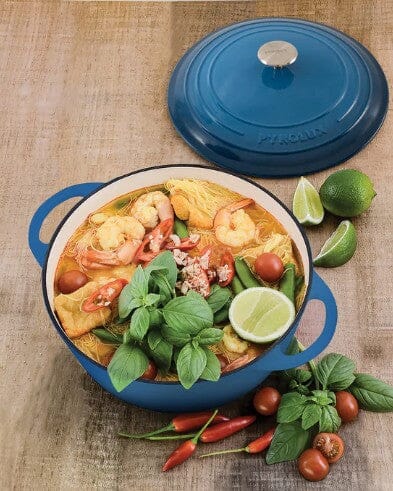 Pyrolux Pyrochef 20cm/2l Round French Oven Ocean Blue Frypan - Chef Pan - Saute Pan The Cooks Kitchen Mandurah 